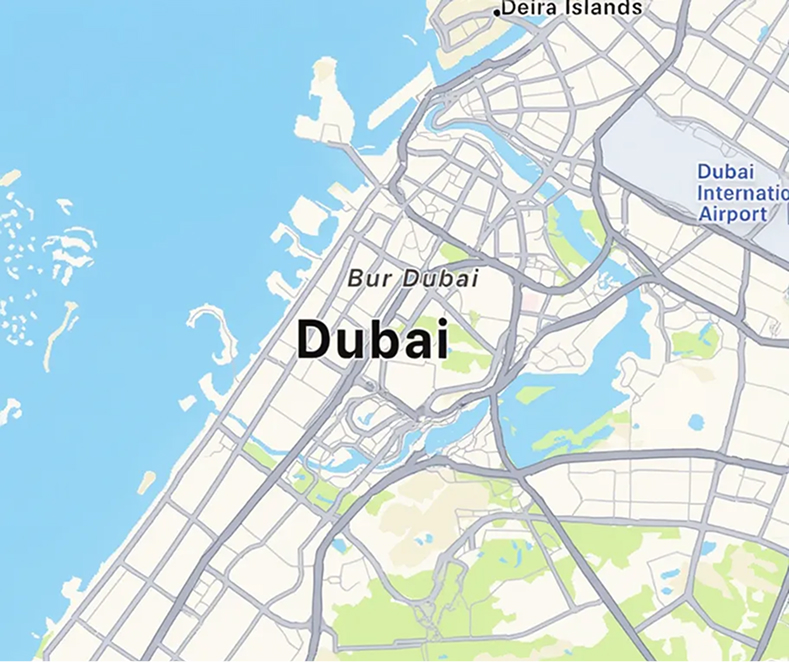 Map of Dubai